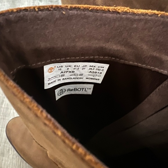 Timberland woman’s size 10 brown leather tall boot with ortholite sole - Picture 5 of 9
